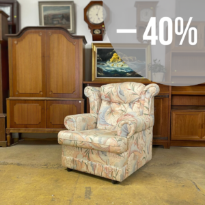 Rakstains auduma atpūtas krēsls