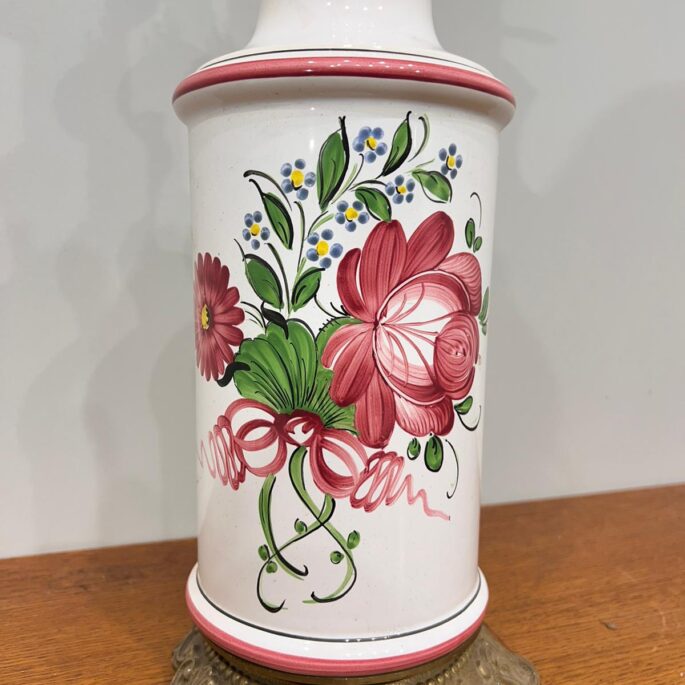 Porcelāna galda lampa ar bronzas detaļām