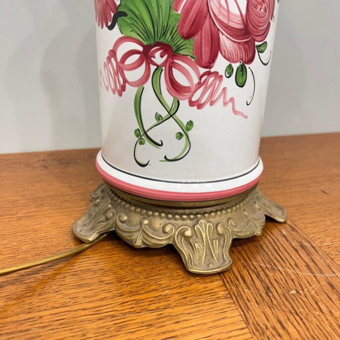 Porcelāna galda lampa ar bronzas detaļām