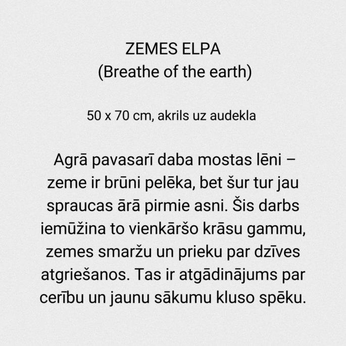 Kristīnes Krūmiņas glezna “Zemes elpa”