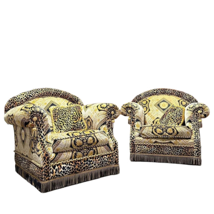Versace dizaina auduma atpūtas krēsls