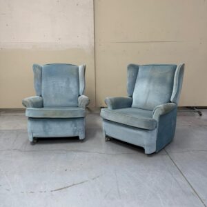 Zils auduma relax atpūtas krēsls (prece uz pasūtījumu)