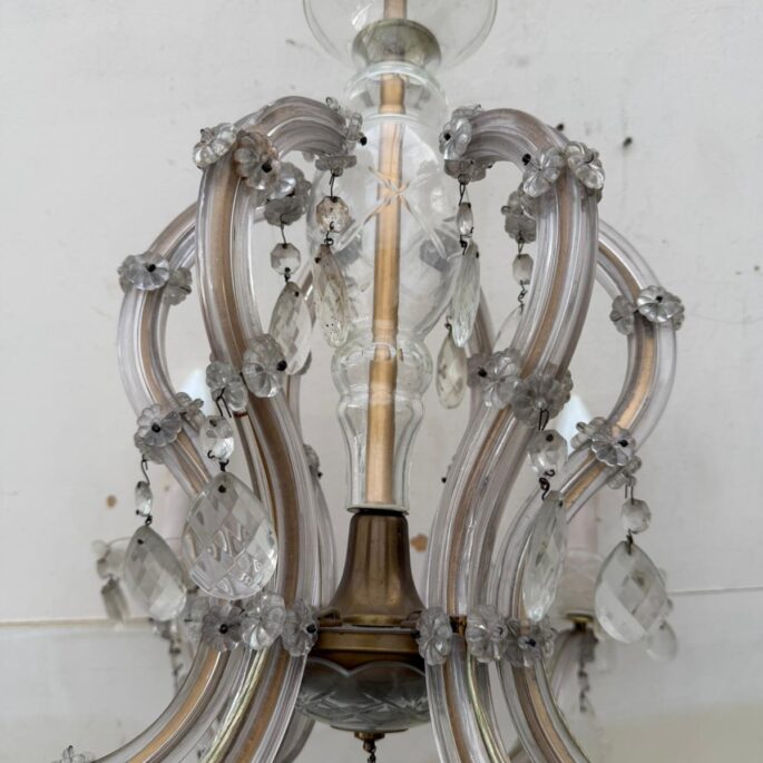 Griestu lustra ar kristāliem (prece uz pasūtījumu)