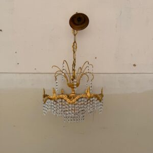 Griestu lustra ar kristāliem (prece uz pasūtījumu)