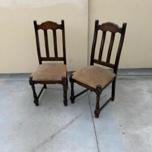 Ozolkoka krēsls ar auduma sēdvirsmu (pieejami 6 gab.) (prece uz pasūtījumu)