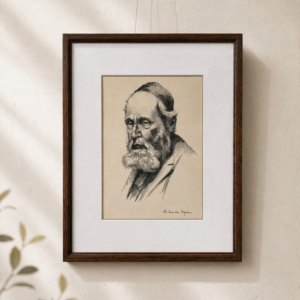 Mākslinieka L. Van den Eynde vīrieša portrets rāmī