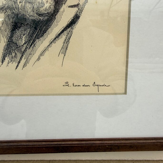 Mākslinieka L. Van den Eynde vīrieša portrets rāmī