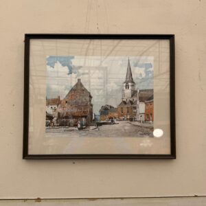 Akvareļu glezna "Pilsēta"