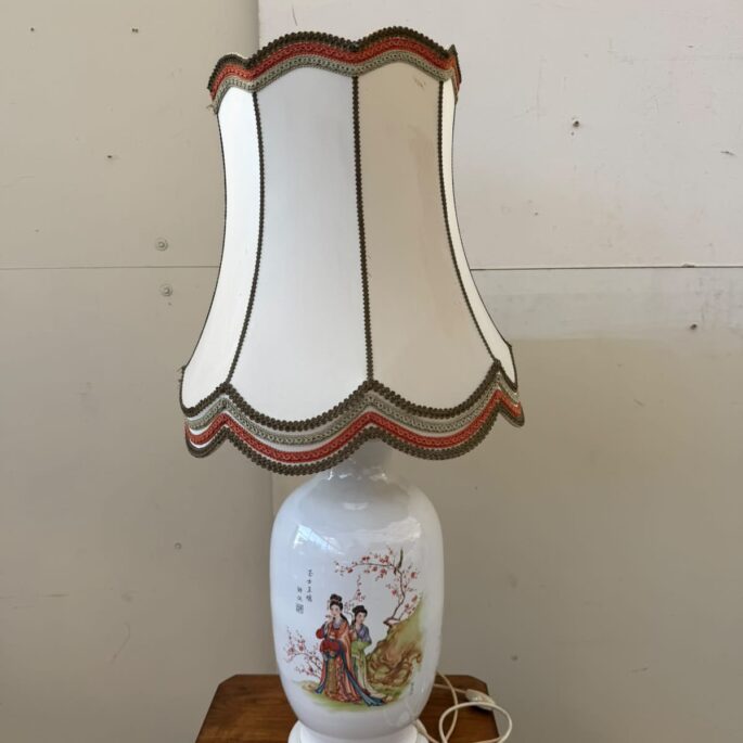 Keramikas galda lampa ar japāņu dizainu (prece uz pasūtījumu)